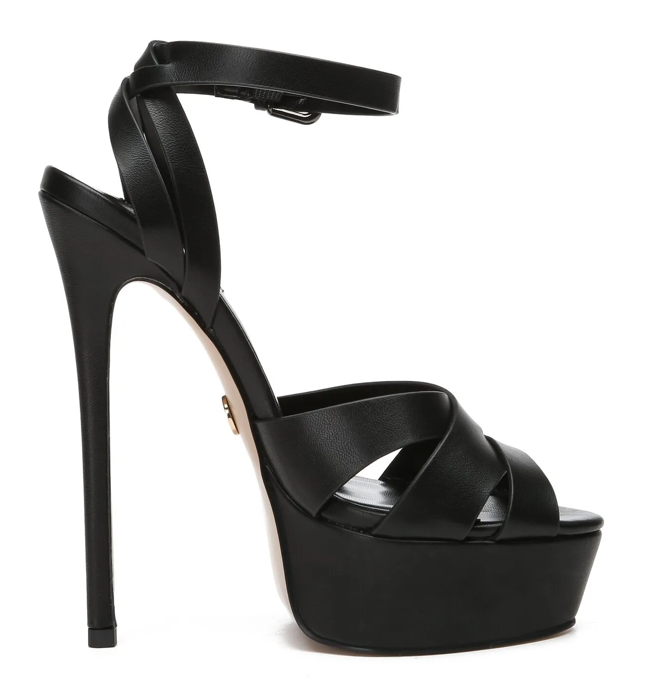 Giaro KROSS BLACK MATTE SANDALS