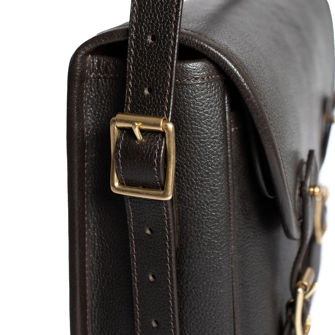 GMK Wickham Leather Loaders Bag Brown