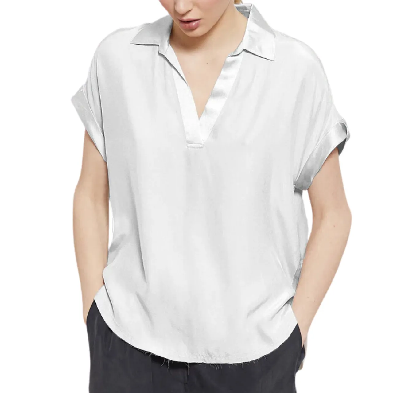 Go Silk    Go Polo Top White