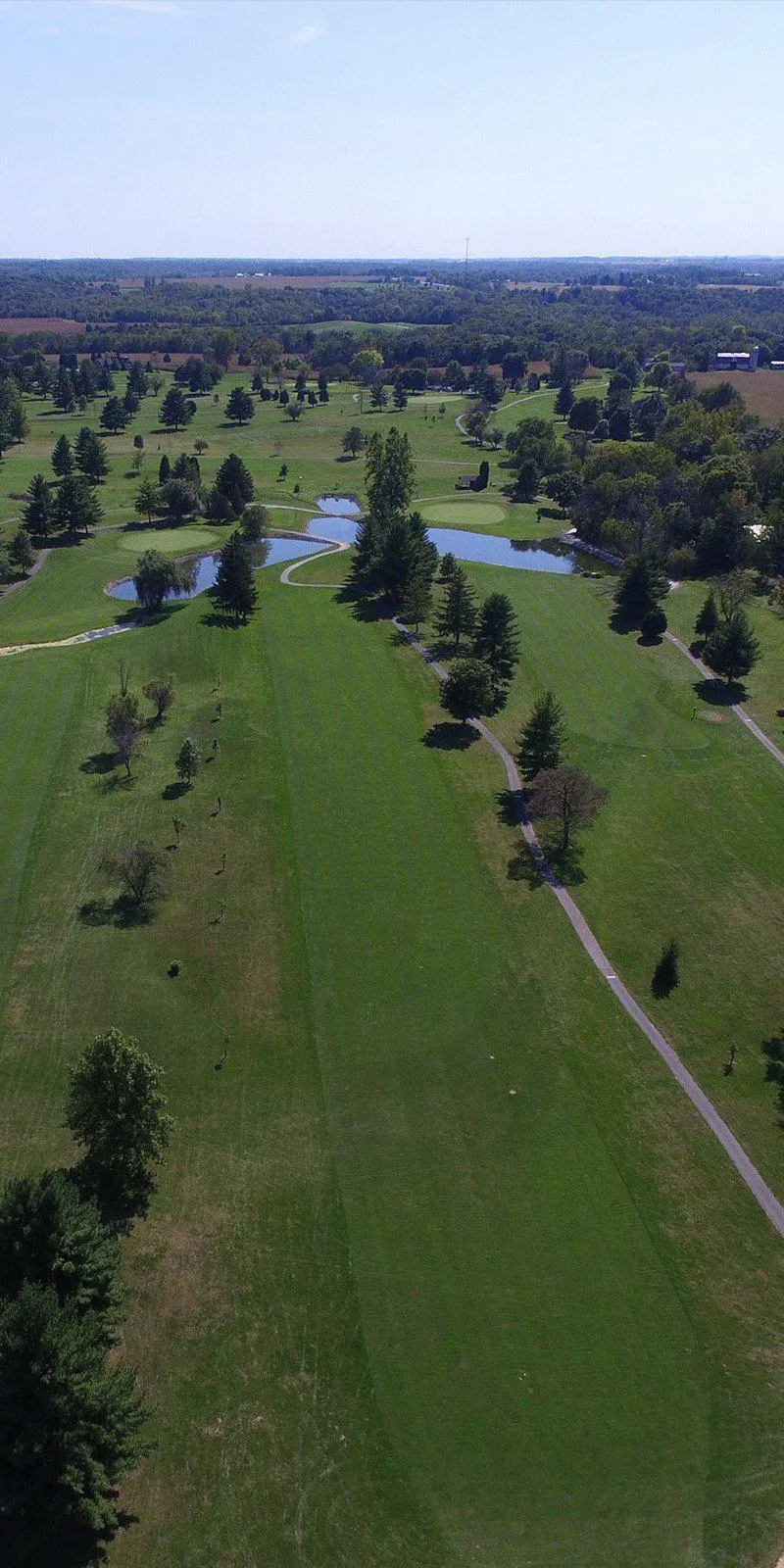 Golf Course Aerial View Cornhole Board Decal