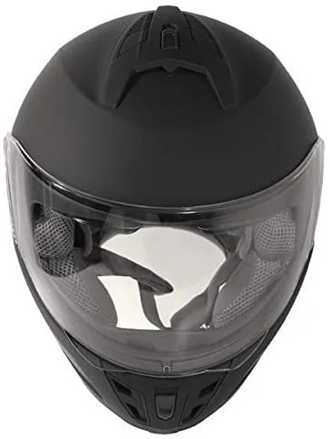 HAWK Helmets FX ST 11121 Matte Flat Black Modular Motorcycle Full Face Helmet for Men & Women with Dual Flip Up Sun Visor DOT Ap