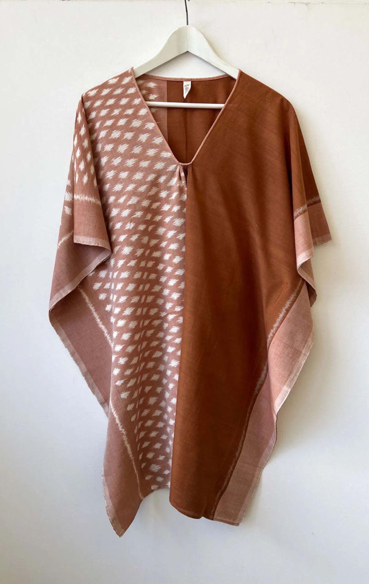 Ikat Short Caftan - Terracotta