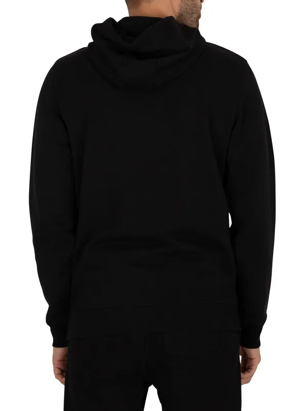 Lyle &amp; Scott Logo Pullover Hoodie - Jet Black