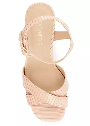 Malaysia Nude Platform Heeled Sandals by Head Over Heels by Dune | Look Again