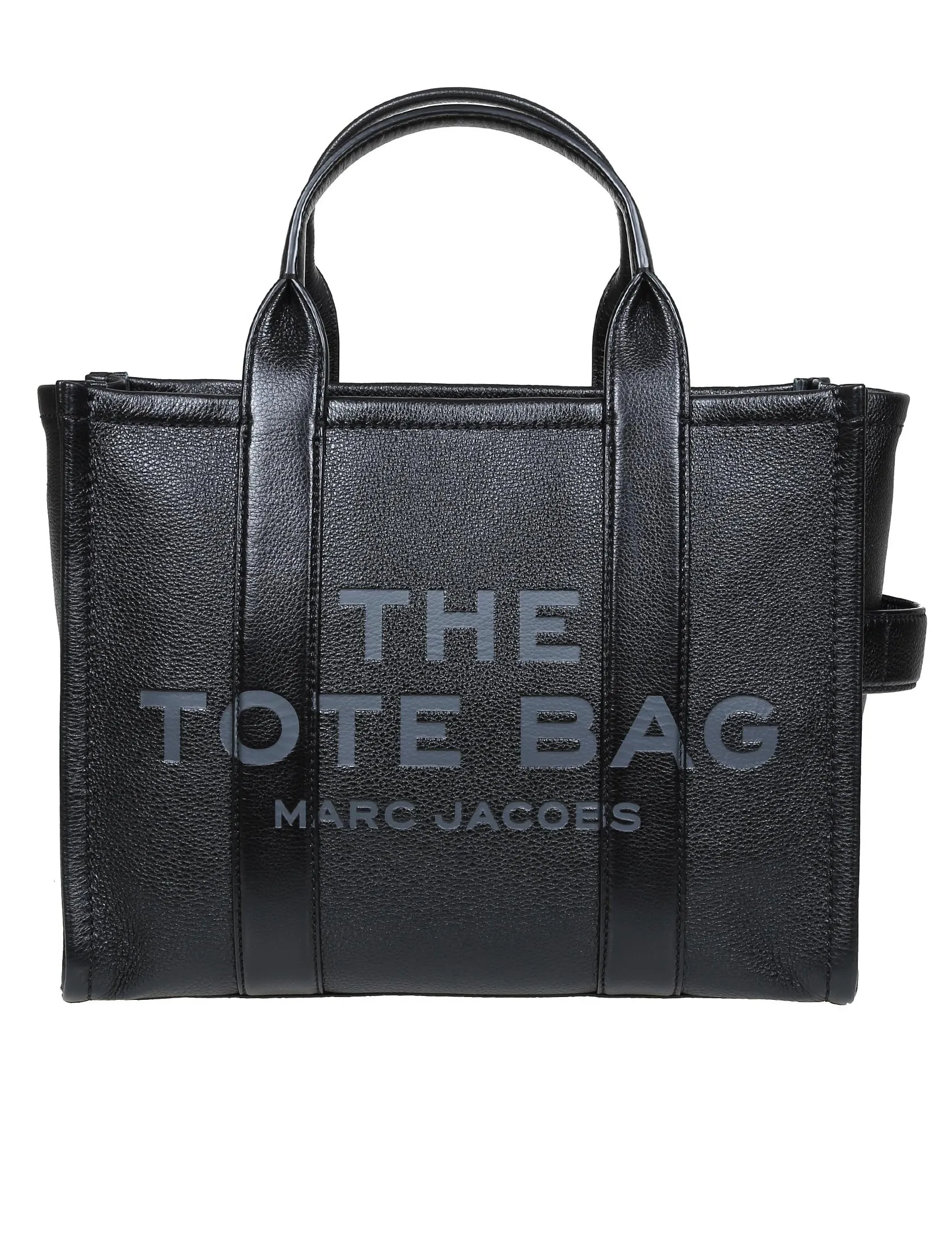 MARC JACOBS MEDIUM TOTE IN BLACK LEATHER