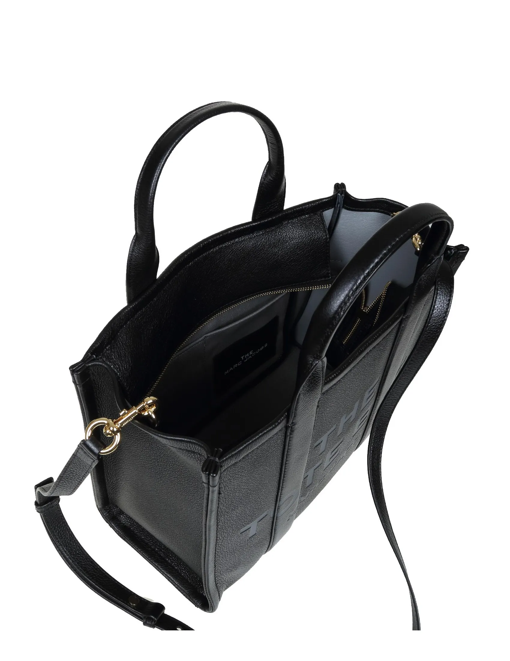 MARC JACOBS MEDIUM TOTE IN BLACK LEATHER