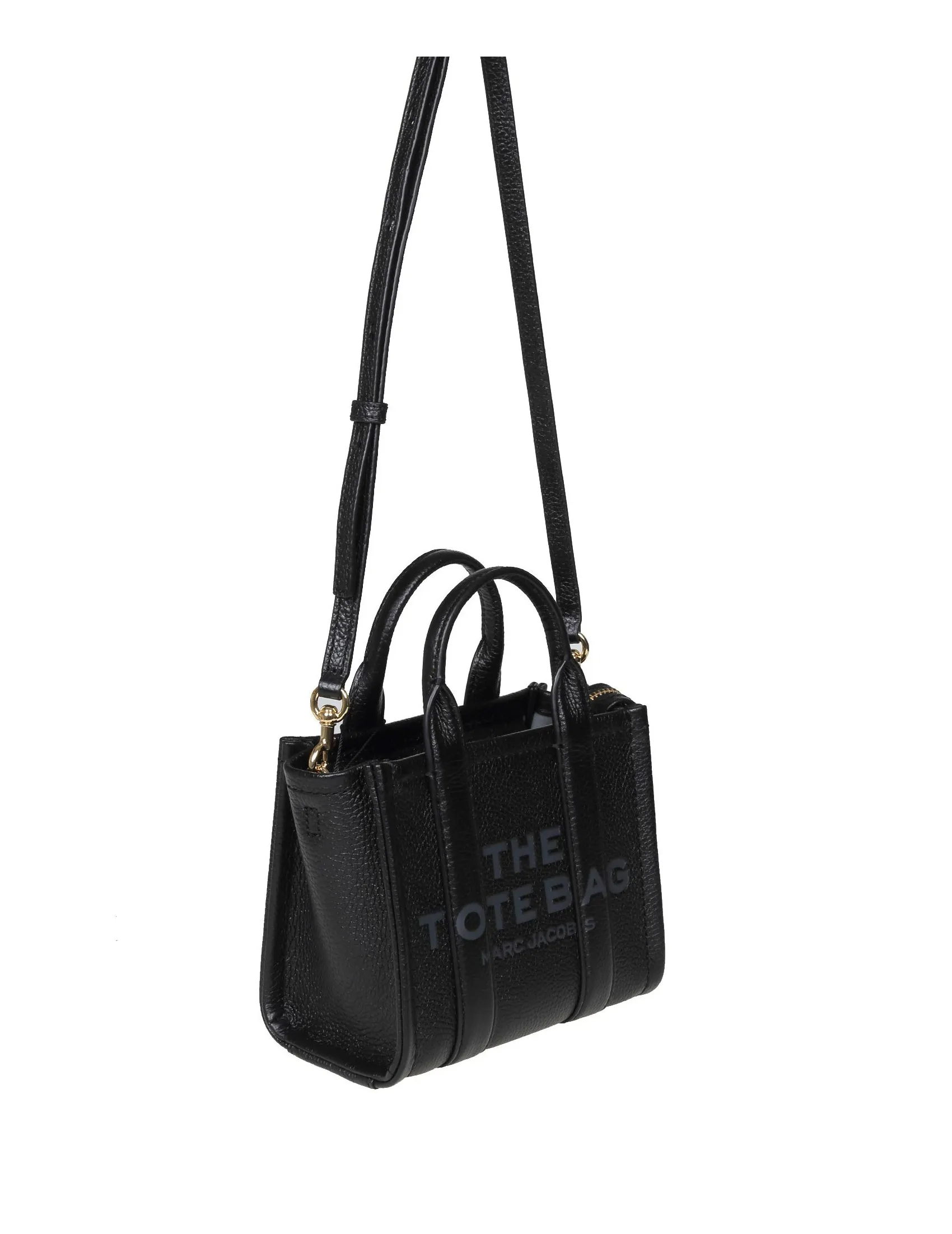 MARC JACOBS MINI TOTE IN BLACK LEATHER