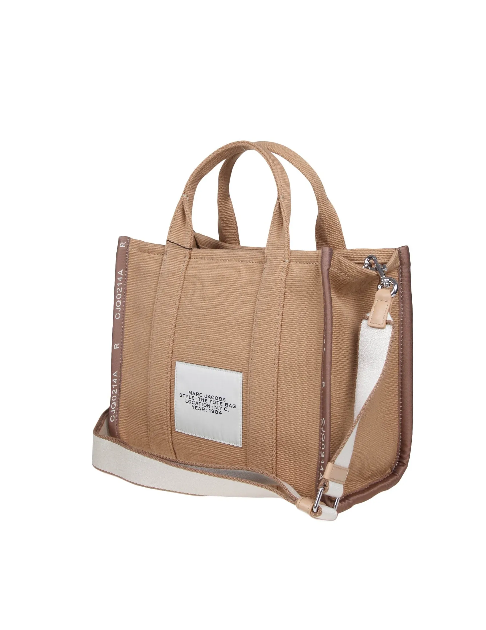 MARC JACOBS THE MEDIUM TOTE IN JACQUARD COLOR CAMEL