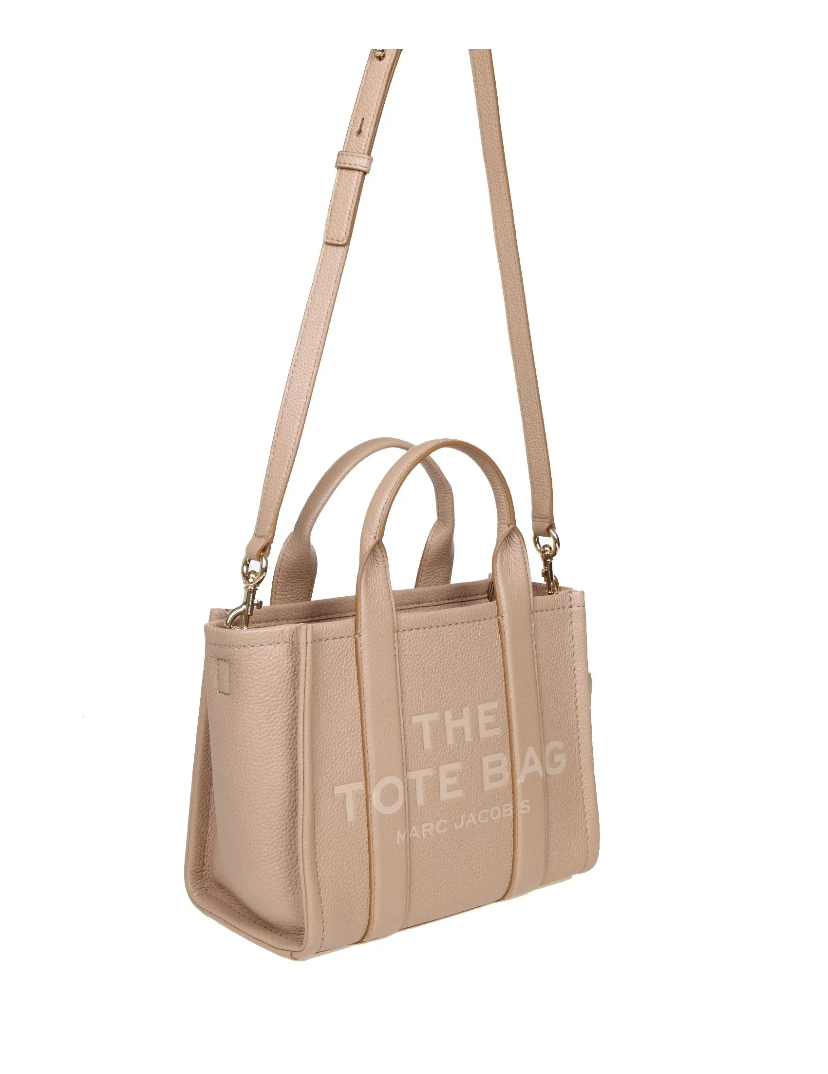 MARC JACOBS THE SMALL TOTE IN CAMEL COLOR LEATHER