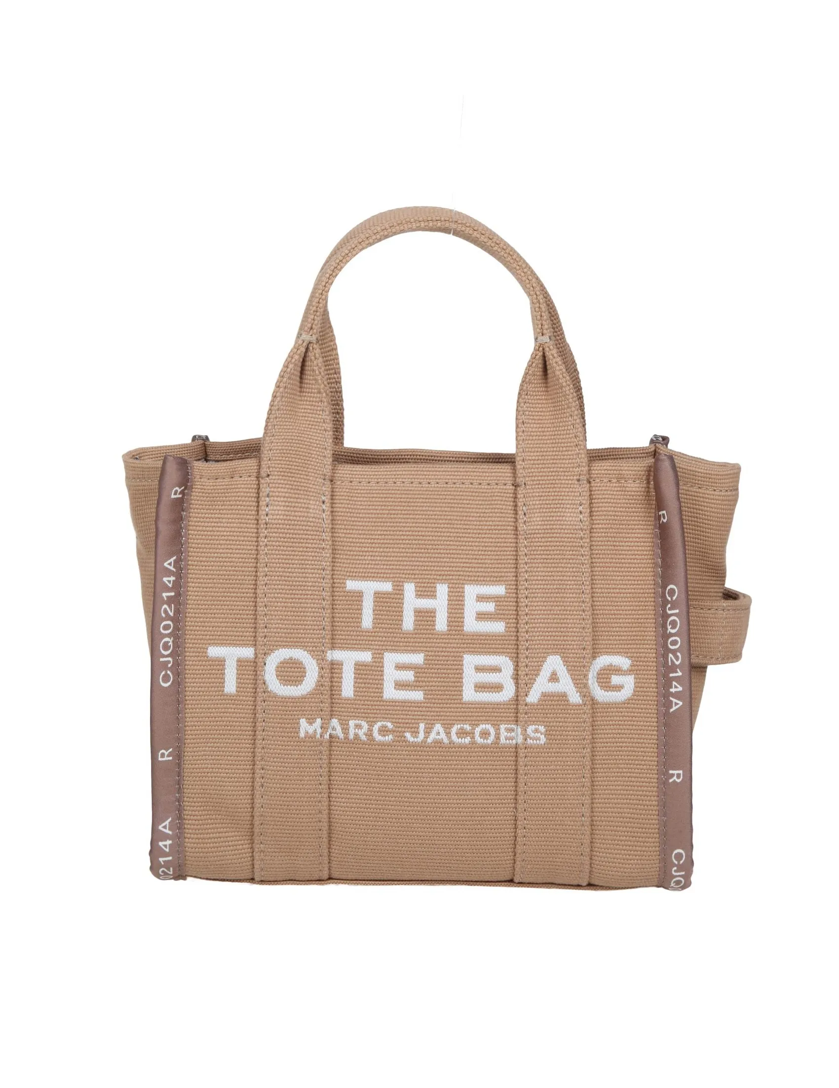 MARC JACOBS THE SMALL TOTE IN JACQUARD COLOR CAMEL