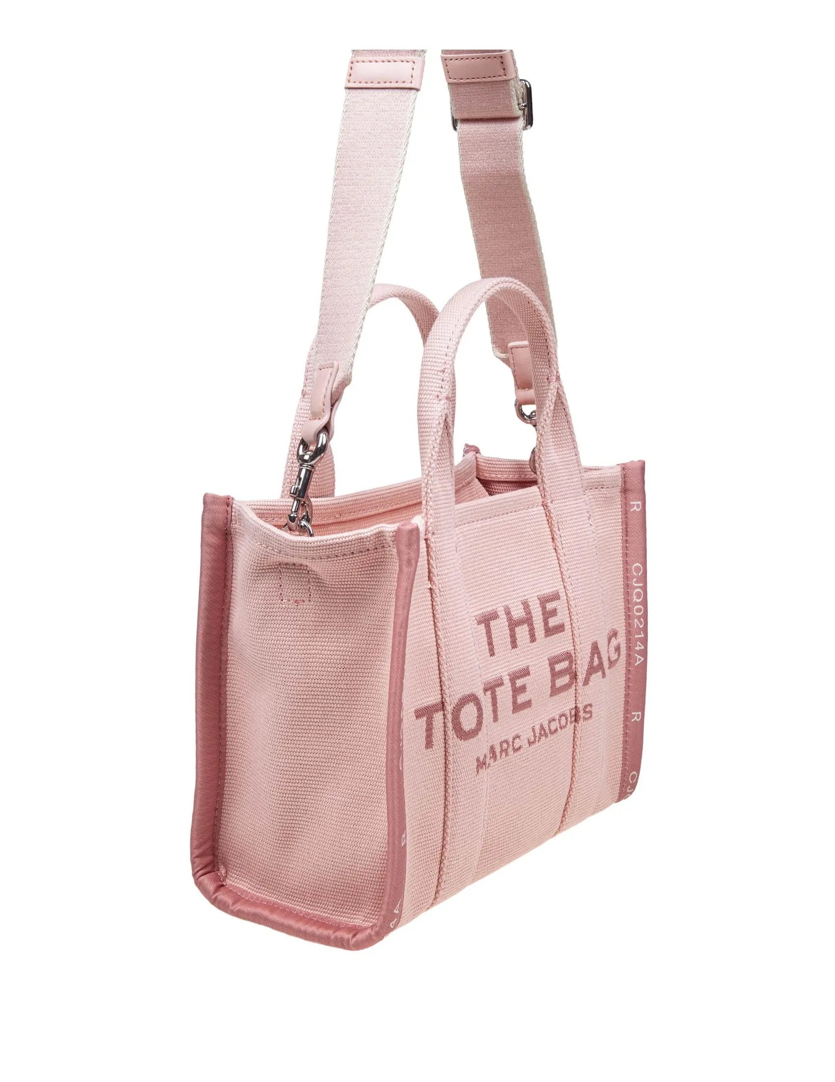 MARC JACOBS THE SMALL TOTE IN JACQUARD COLOR PINK