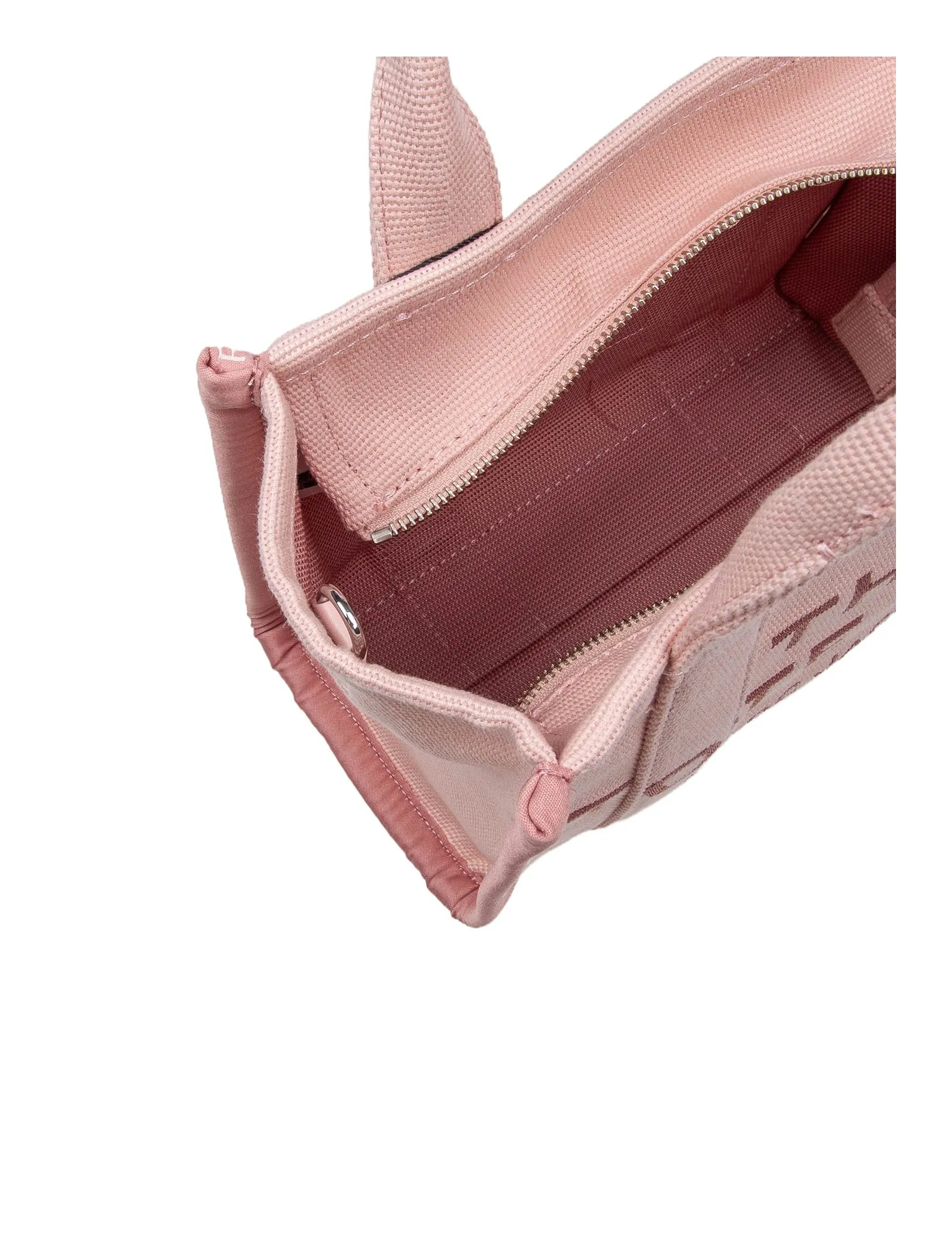 MARC JACOBS THE SMALL TOTE IN JACQUARD COLOR PINK