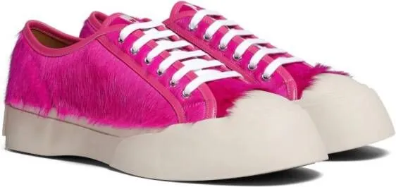 Marni Pablo calf-hair lace-up sneakers Pink