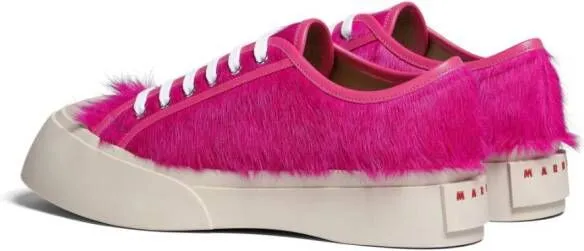 Marni Pablo calf-hair lace-up sneakers Pink