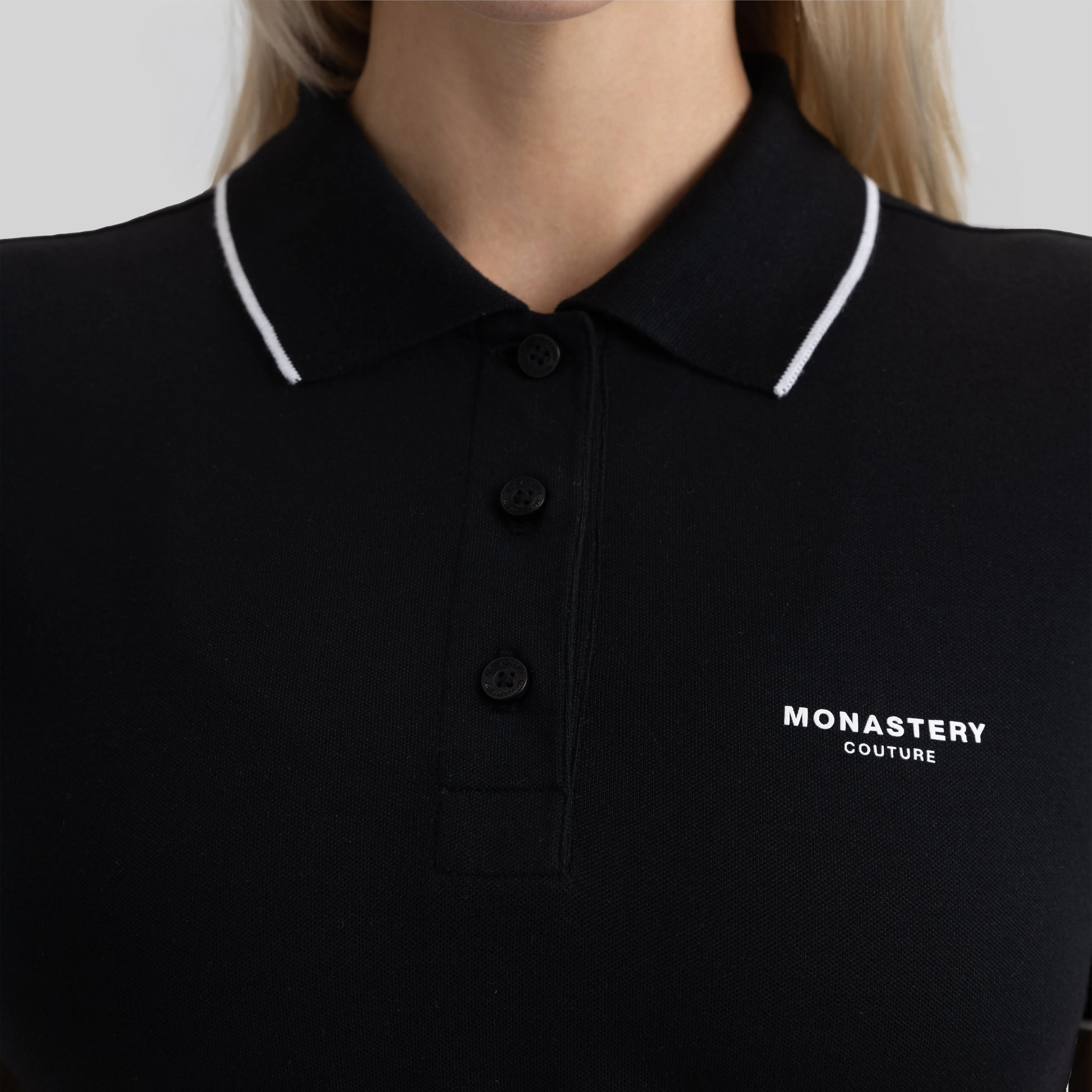 MATRA T-SHIRT  WOMEN POLO BLACK