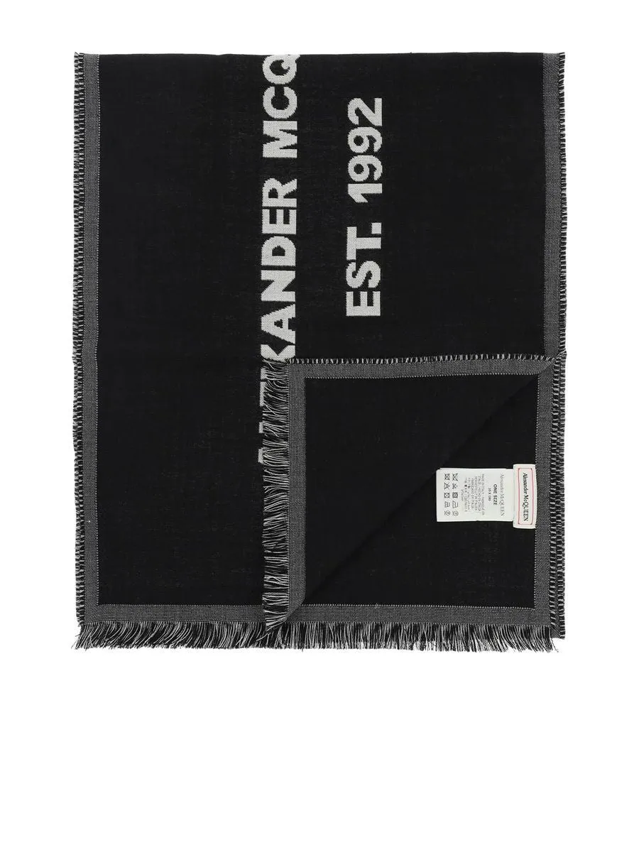 Mcqueen Graffiti Oversized Scarf