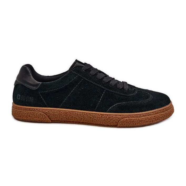 Men's Suede Sneakers Big Star NN174187 Black