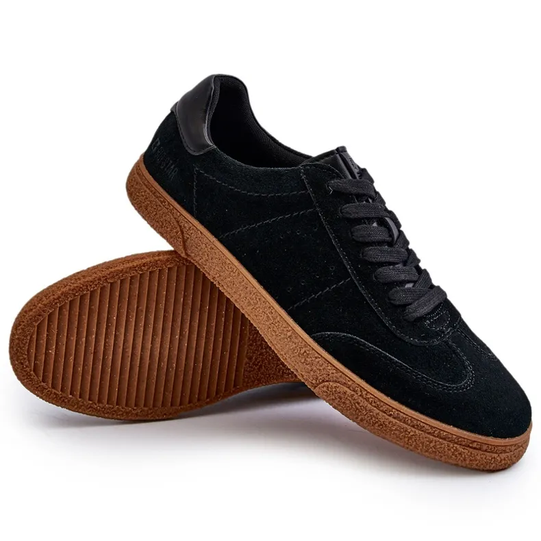 Men's Suede Sneakers Big Star NN174187 Black