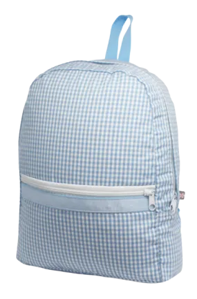 Mint Medium Backpack Baby Blue Gingham