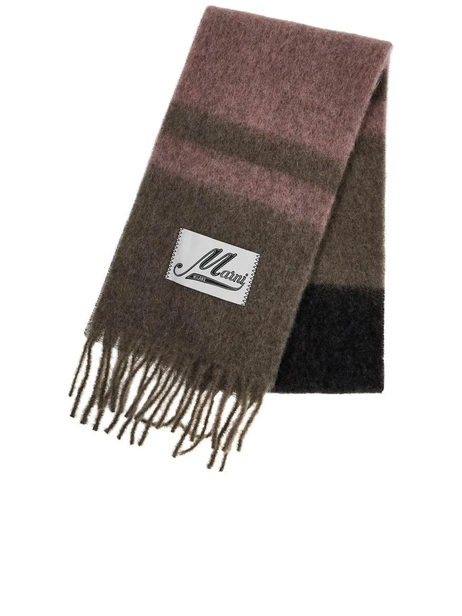 Mohair Striped Scarf