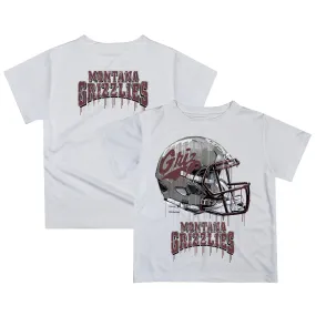 Montana Grizzlies Infant White Dripping Helmet T-Shirt