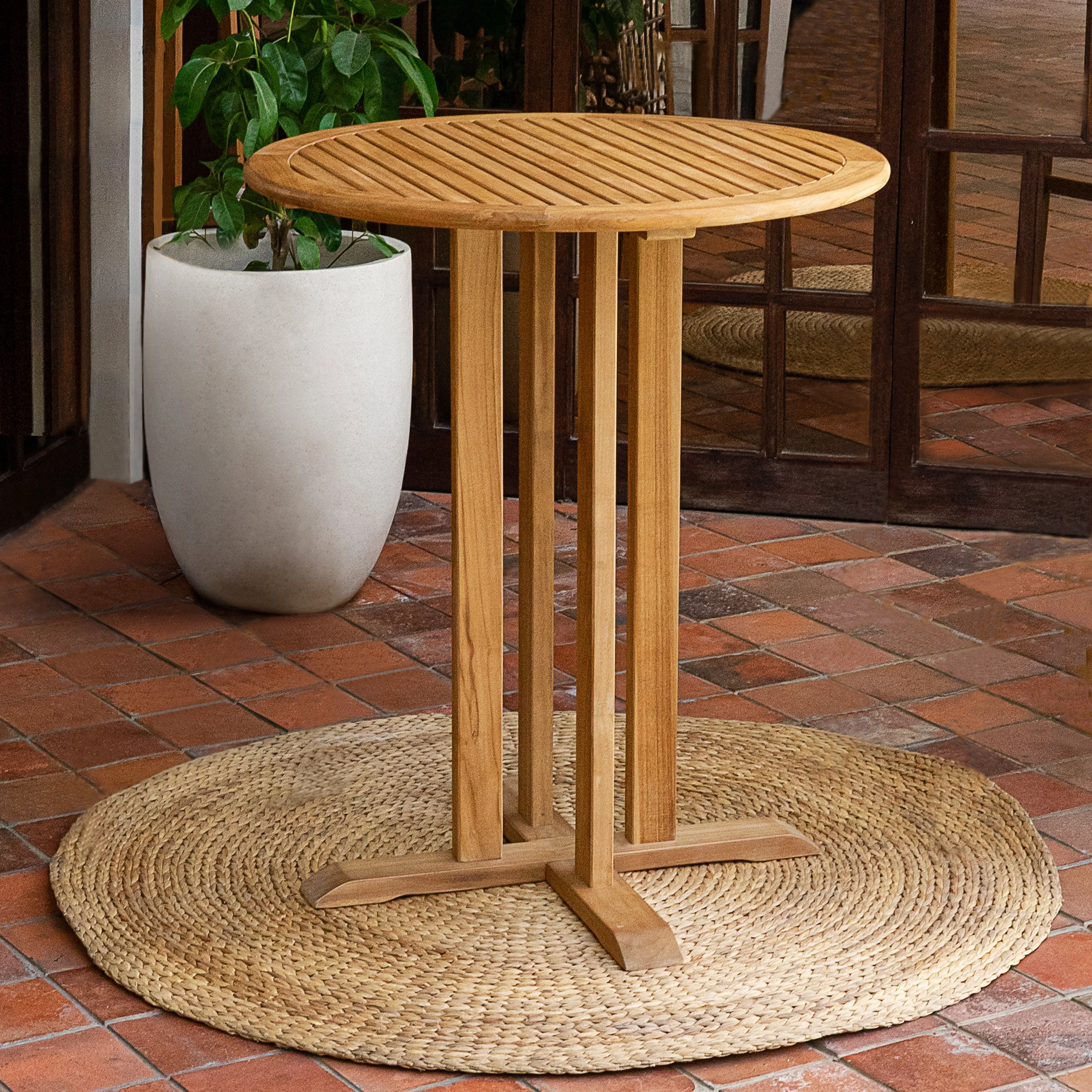 Mosko Teak Wood Outdoor Bar Dining Table