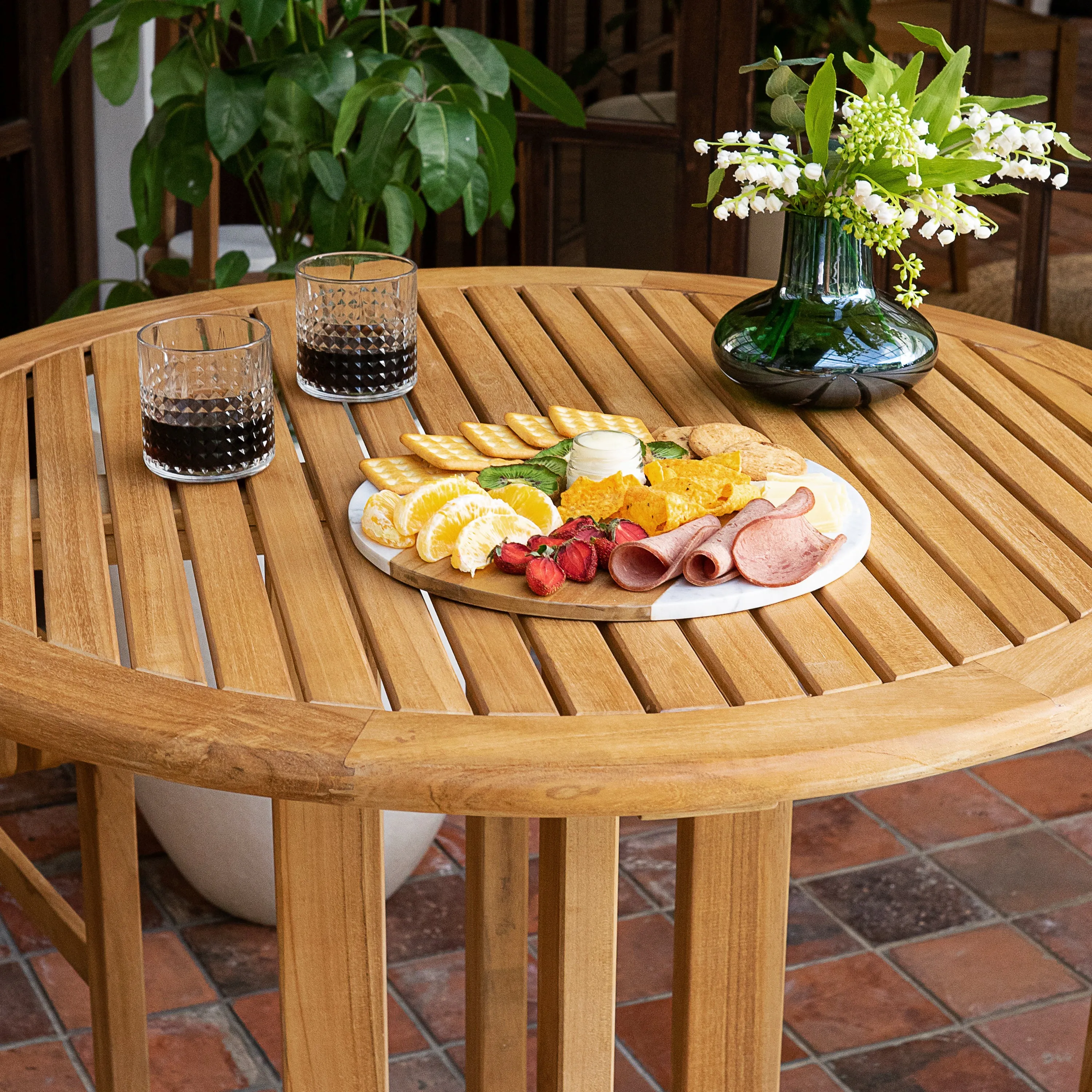 Mosko Teak Wood Outdoor Bar Dining Table