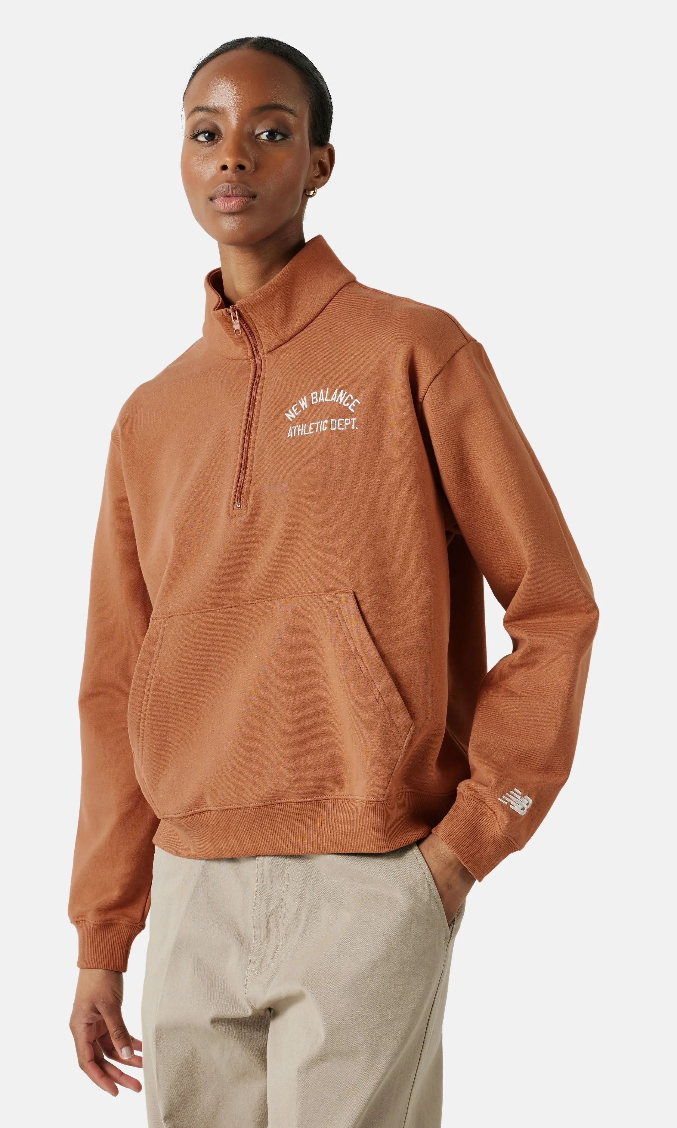 New Balance Greatest Hits Quarter Zip Brown | Women | Junkyard