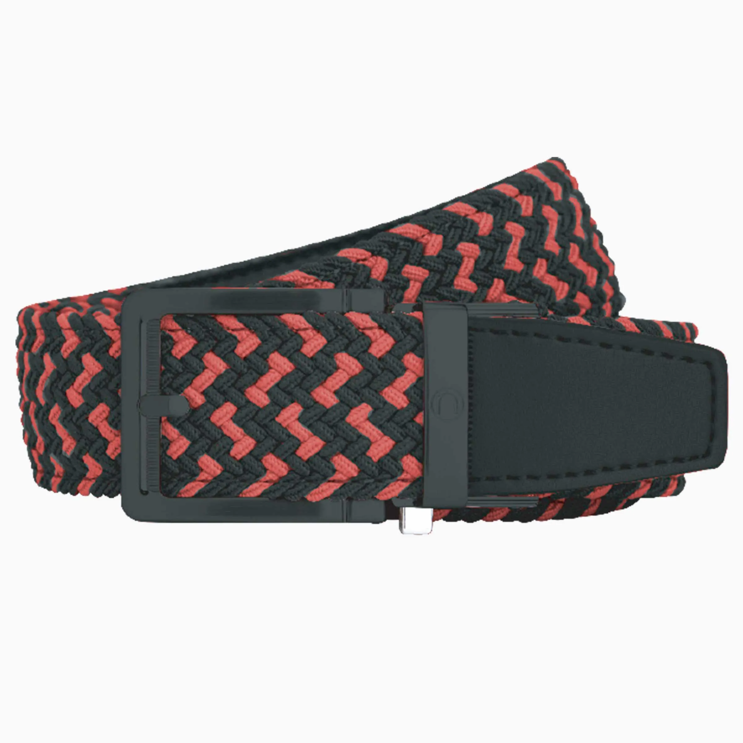 Nexbelt Braided Scarlet & Black Golf Belt 1.38 [35mm]