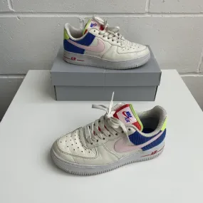 Nike Air Force 1 Corduroy Trainers In White