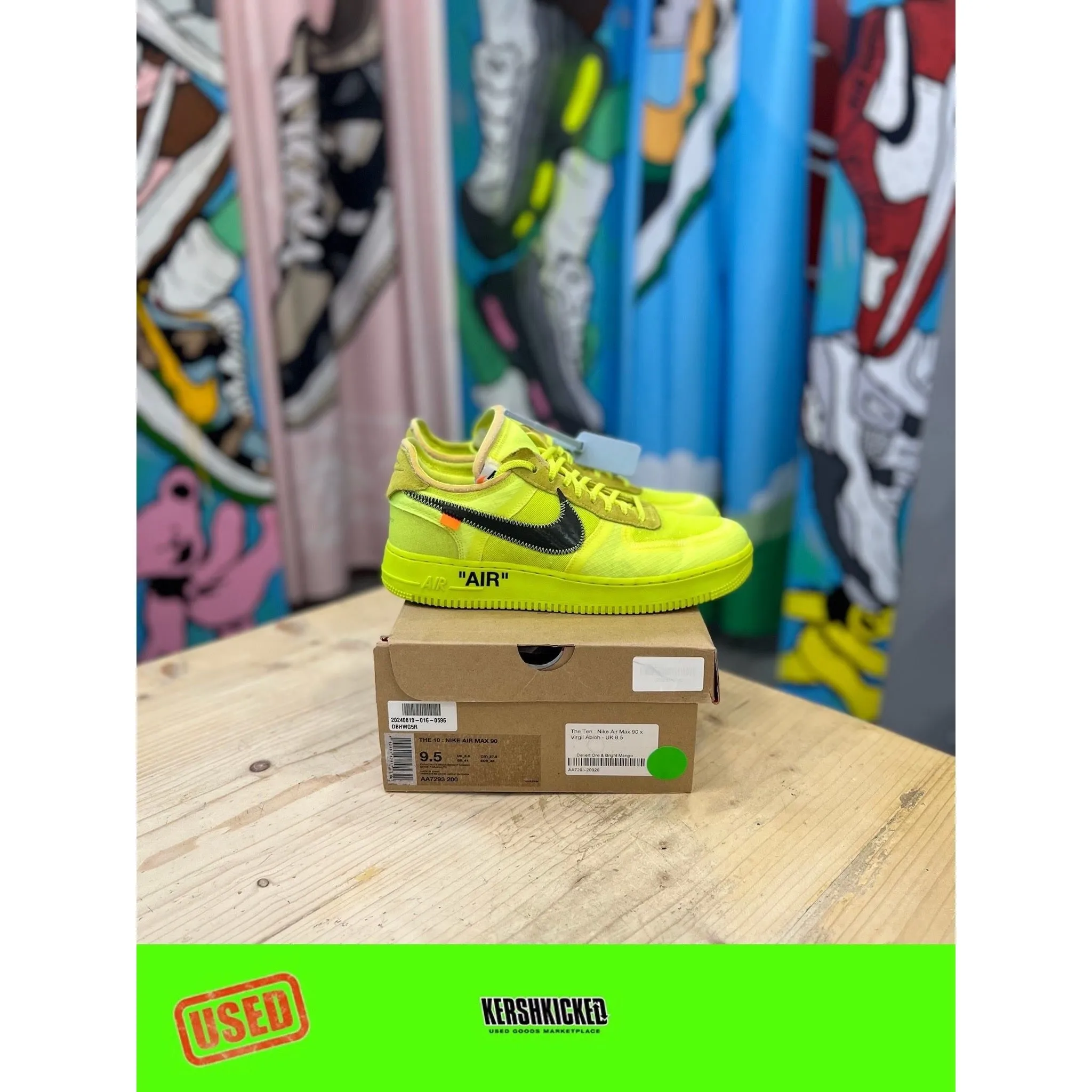 Nike Off White Air Force 1 Volt UK 10