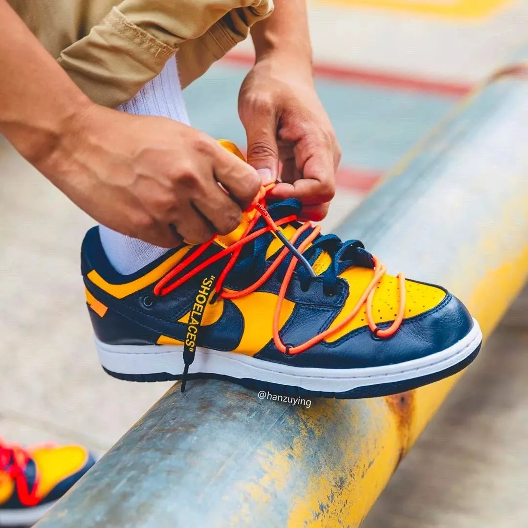 Off-White x Nike Dunk Low University Gold