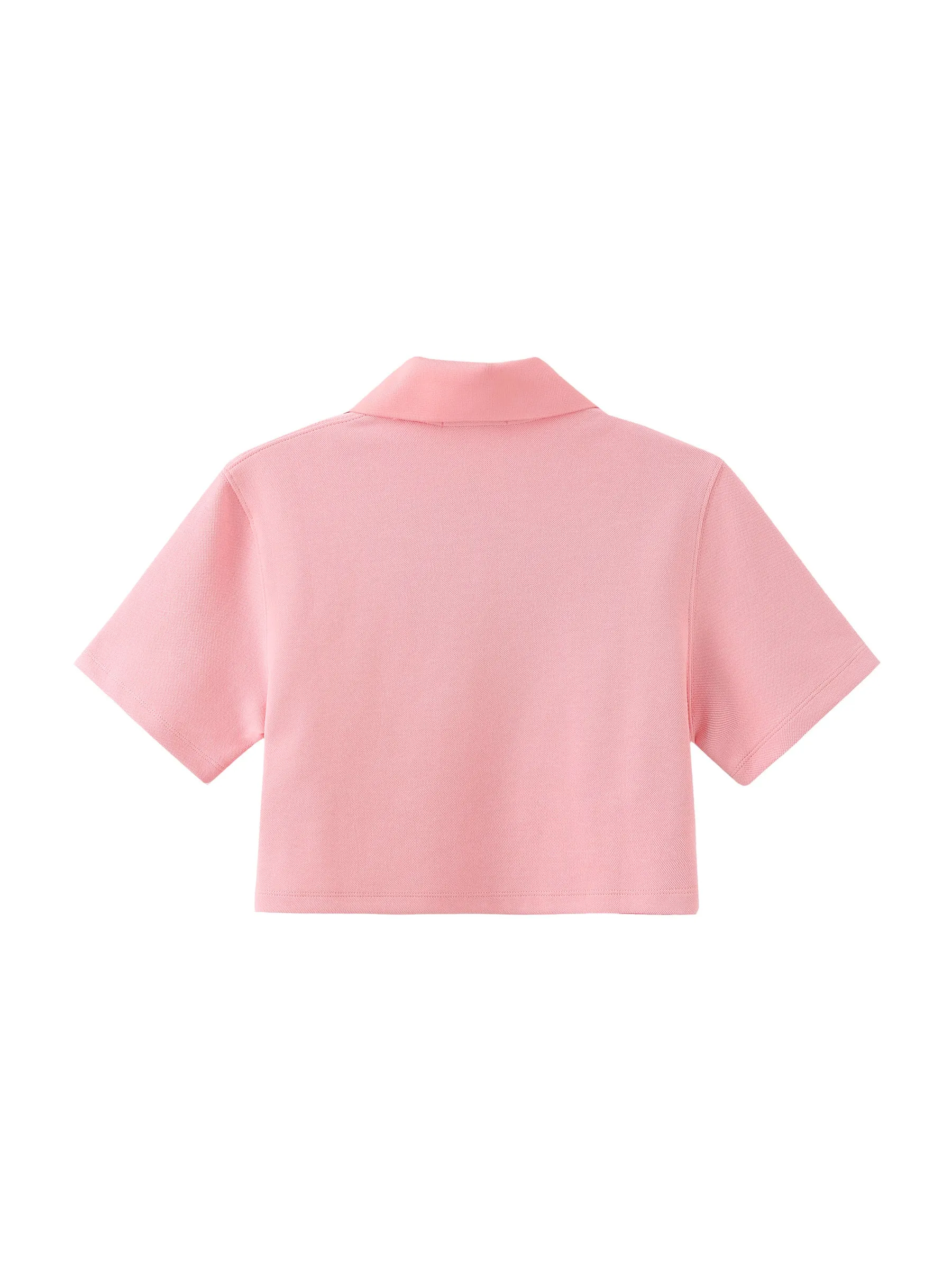 Oversized Cropped Polo T-Shirt