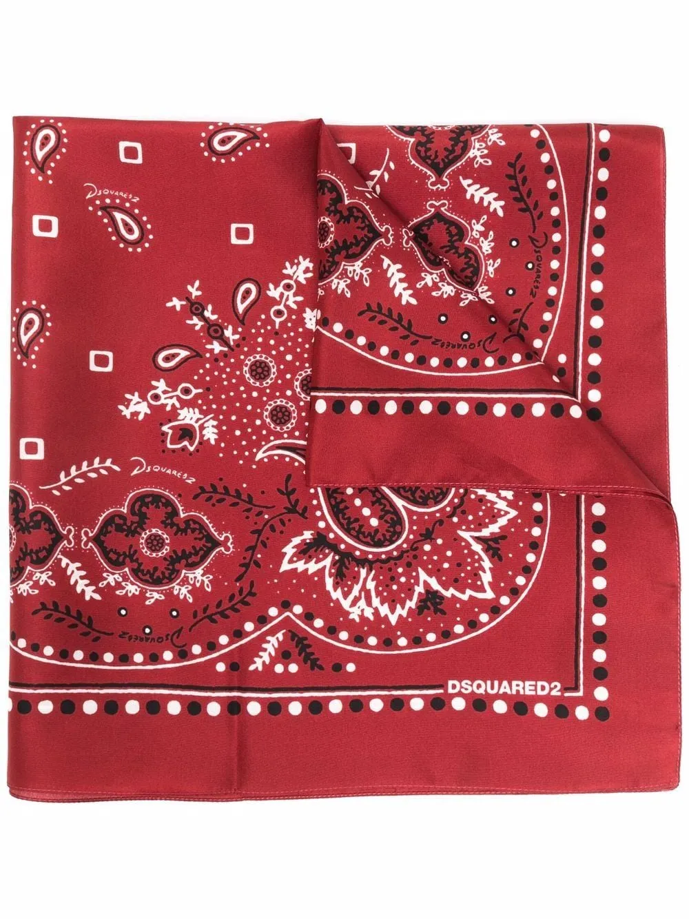 paisley-print bandana scarf