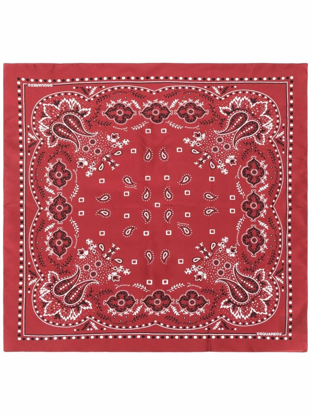 paisley-print bandana scarf