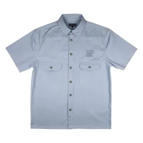 PASS~PORT SKATEBOARDS STAY CONNECTED SPARKY SHIRT BUTTON SLATE