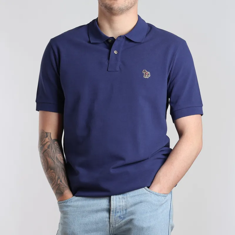 Paul Smith Indigo Zebra Polo Shirt