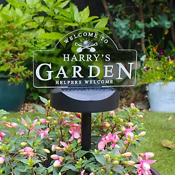 Personalised Garden Sign Outdoor Solar Light | Kaleidoscope