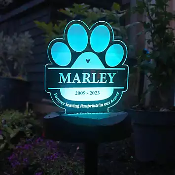 Personalised Pet Memorial Outdoor Solar Light | Kaleidoscope