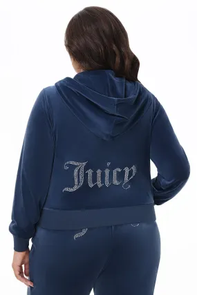 Plus-Size OG Big Bling Velour Hoodie