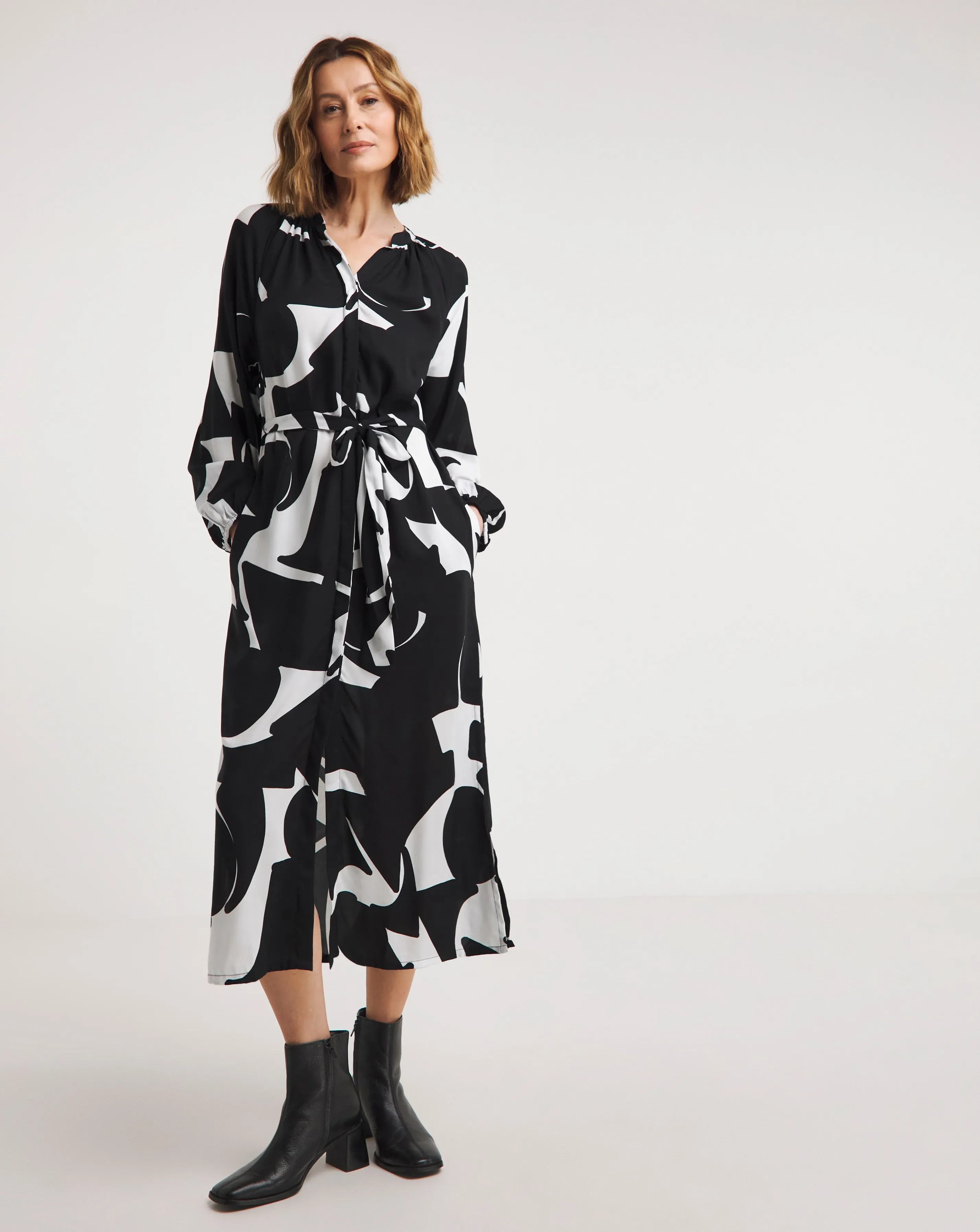 Printed Kaftan Dress