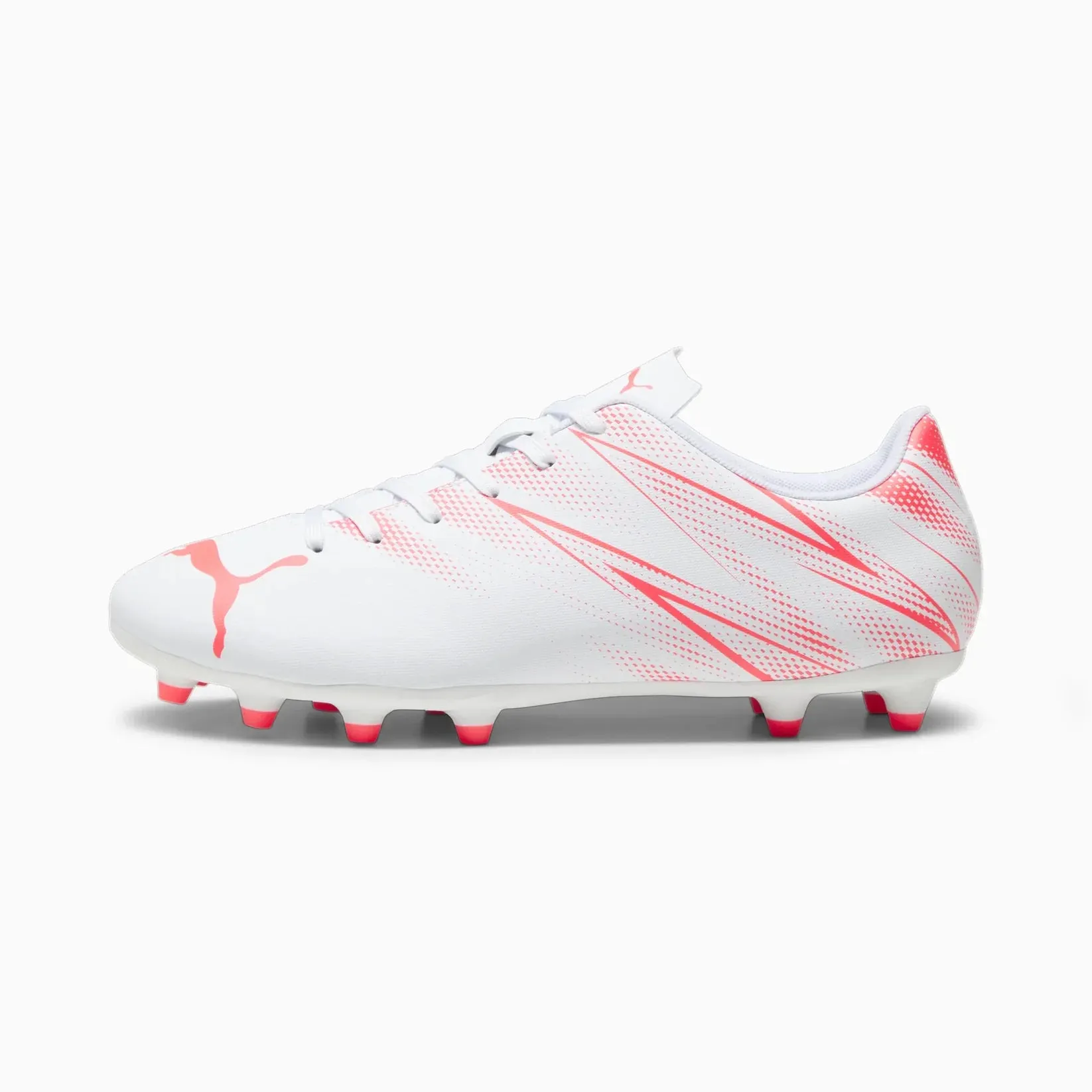 PUMA ATTACANTO FG/AG - WHITE/FIRE ORCHID