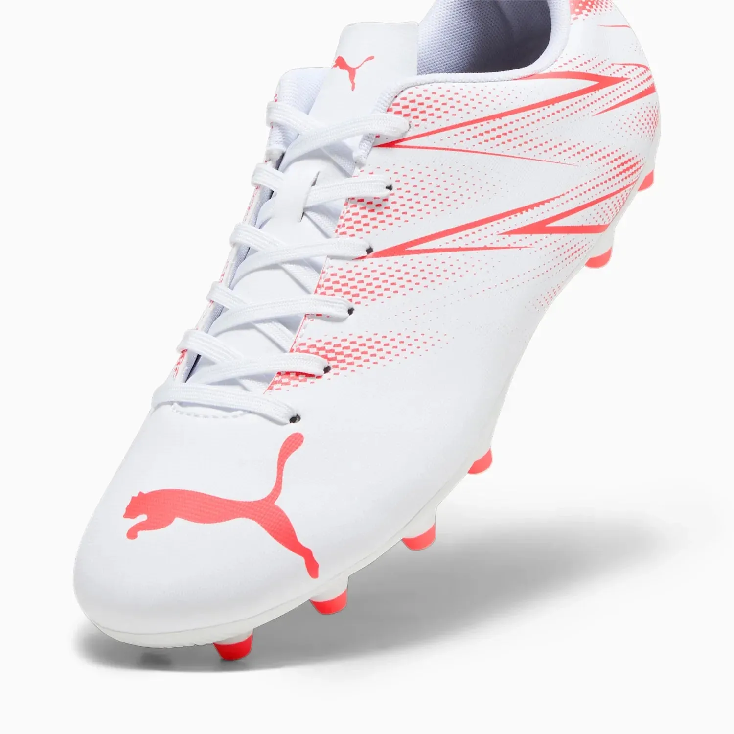 PUMA ATTACANTO FG/AG - WHITE/FIRE ORCHID