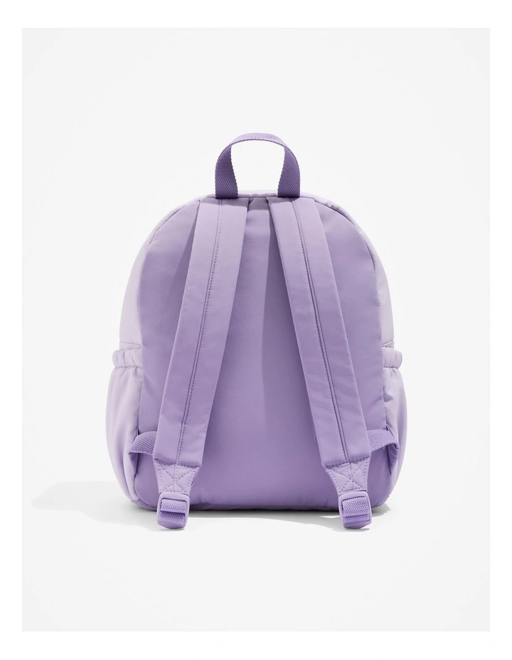 Recycled Nylon Sequin Backpack in Lilac