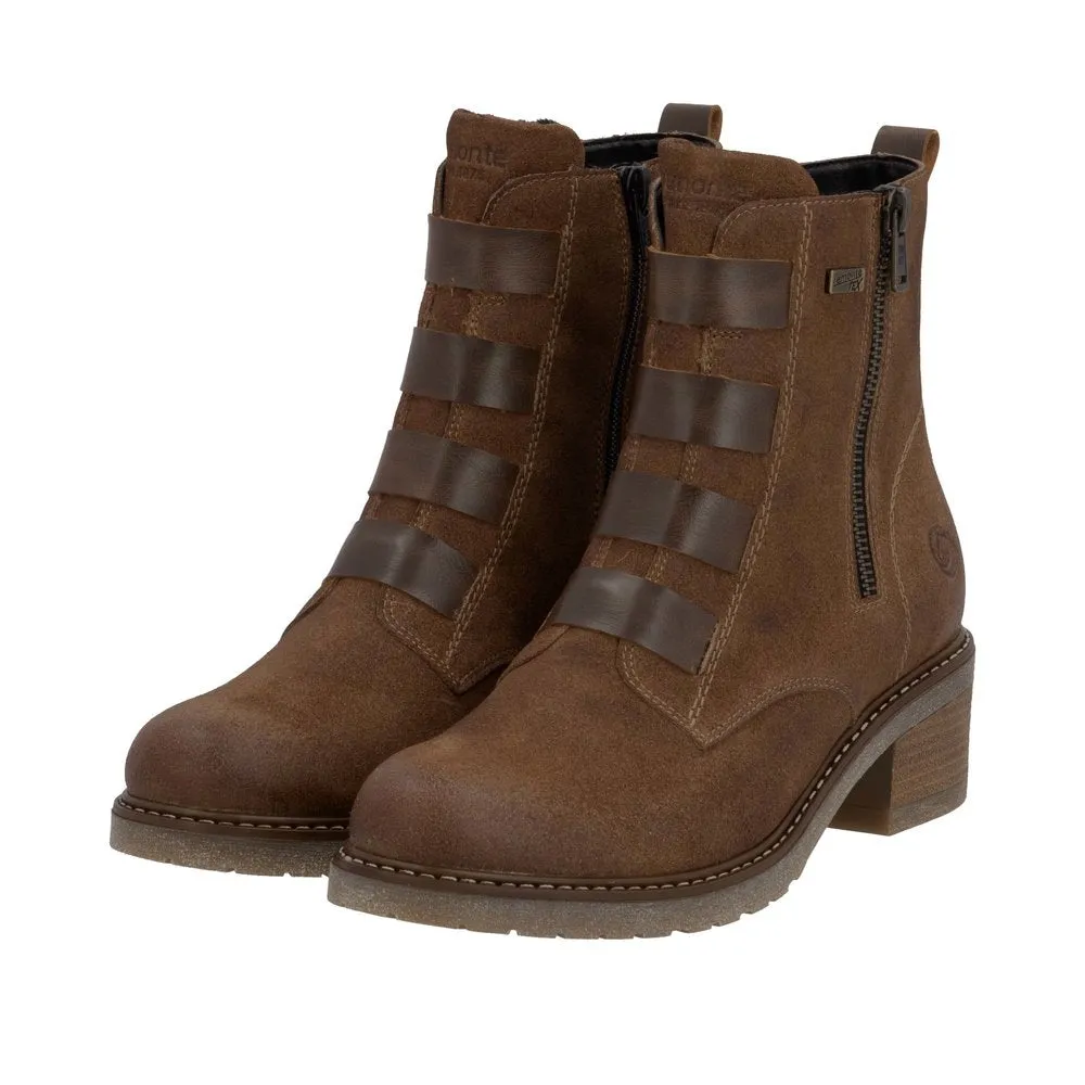 Remonte Brown Side Zip Boot