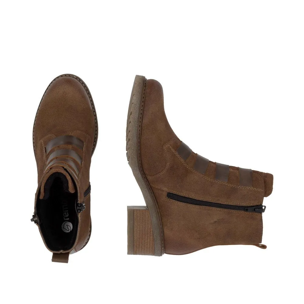 Remonte Brown Side Zip Boot