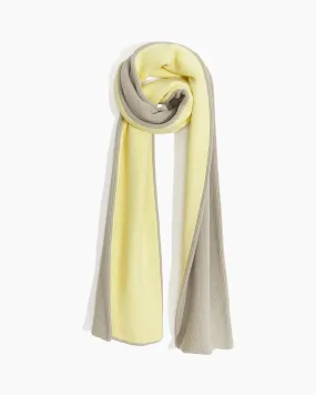 Reversible Cotton Wool Scarf | Sage/French Vanilla