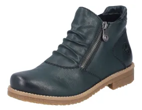 Rieker Teal Side Zip Boot