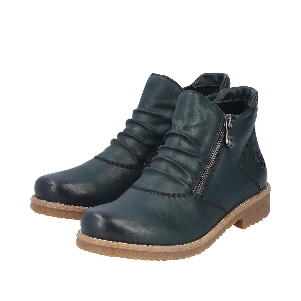 Rieker Teal Side Zip Boot