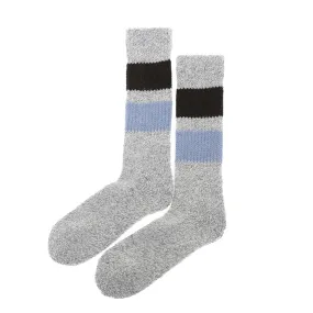 Rototo Retro Winter Outdoor Socks Gray / Dark Brown / Light Blue